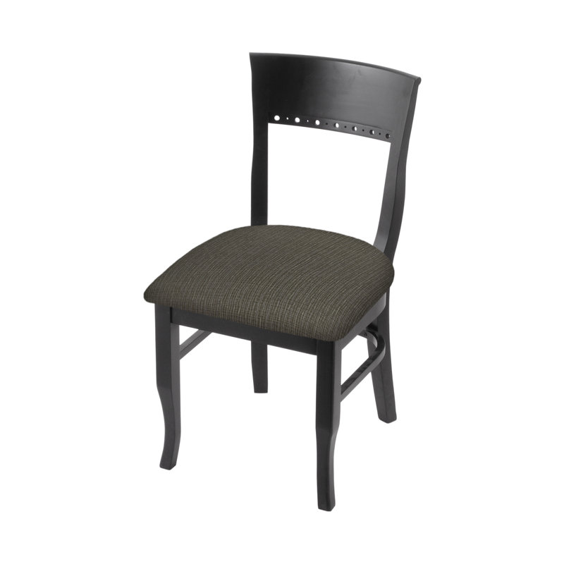 Chaise d'appoint rembourré, Noir, Calice graphique