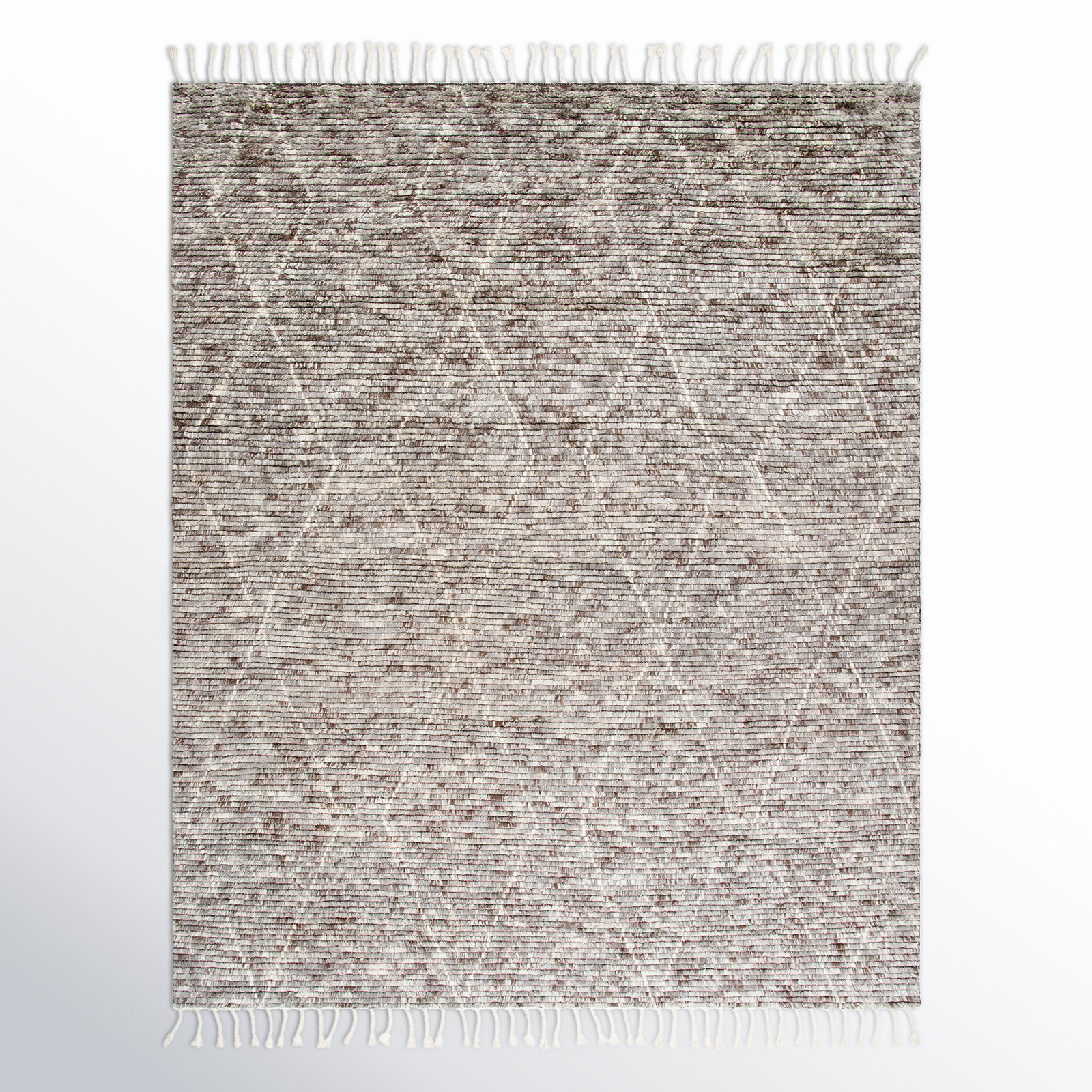 Talon Hand-Knotted Geometric Gray Rug, Rectangle 2' x 3'