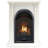 ProCom Dual Fuel Ventless Gas Fireplace System With Corner Combo Mantel - 10,000 BTU, T-Stat Control, Antique White Finish - Model# FS100T-1-AW
