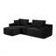 Canapé modulaire modulaire, canapé en nuage de velours côtelé à siège profond avec porte-gobelets, ports USB et boîte de rangement, canapé-lit, canapé sans dossier avec repose-pieds mobile pour le salon, aucun assemblage requis, noir-716215799