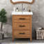 Meuble-lavabo sur pied 24 po avec lavabo en céramique, meuble-lavabo moderne avec 3 tiroirs et meuble-lavabo autoportant avec lavabo simple (identique à SW000108AAP)