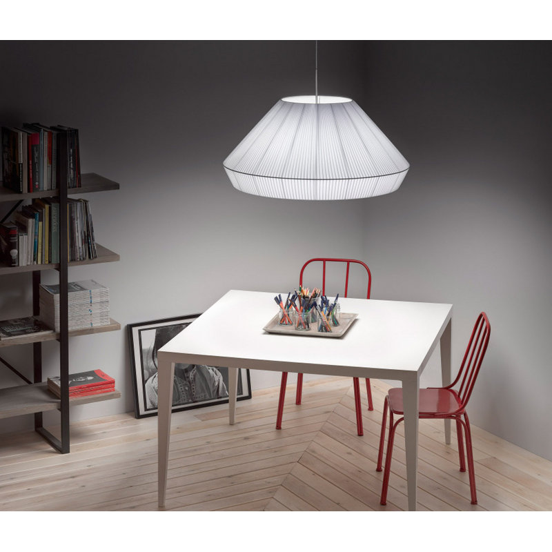 Mei 5 - Light Pendant, White Translucent Ribbon