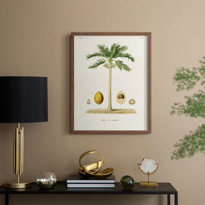 Arbre antique avec fruit II, reproduction encadrée - bois massif