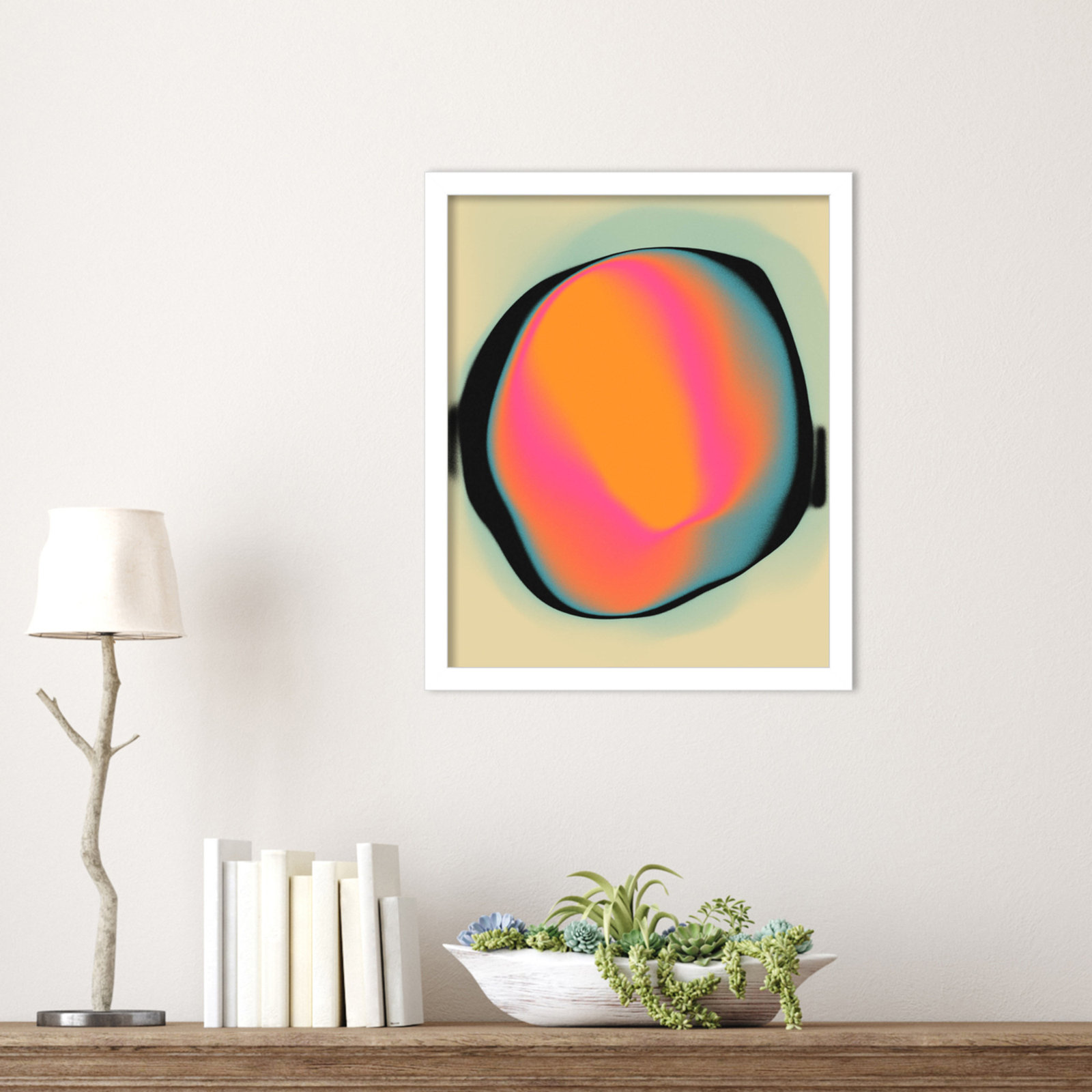 Ghost 2 Print by Jazzberry Blue, 17" H x 14" W x 1" D, White