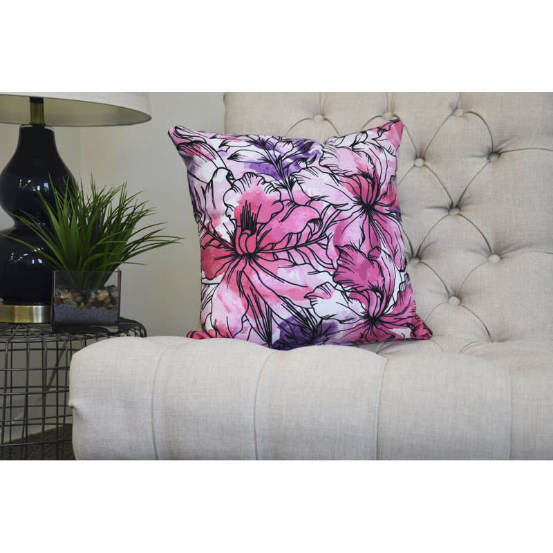 Housse et insert de coussin cubain, Mauve, 26 po x 26 po