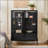 51.2" Tall Cabinet with Tempered Glass Door for Living Room, Office, Study-1931770988