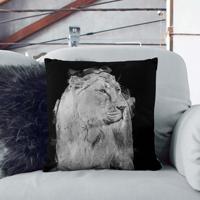 Wild Lioness Cushion with Filling