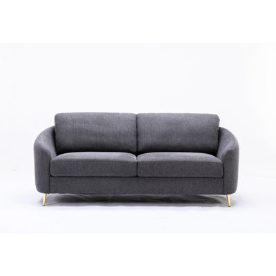 Chic Gray Linen Console Sectional , Stable Side Table Addition, Adaptable Seating Contemporary , Construction, Comfortable Design