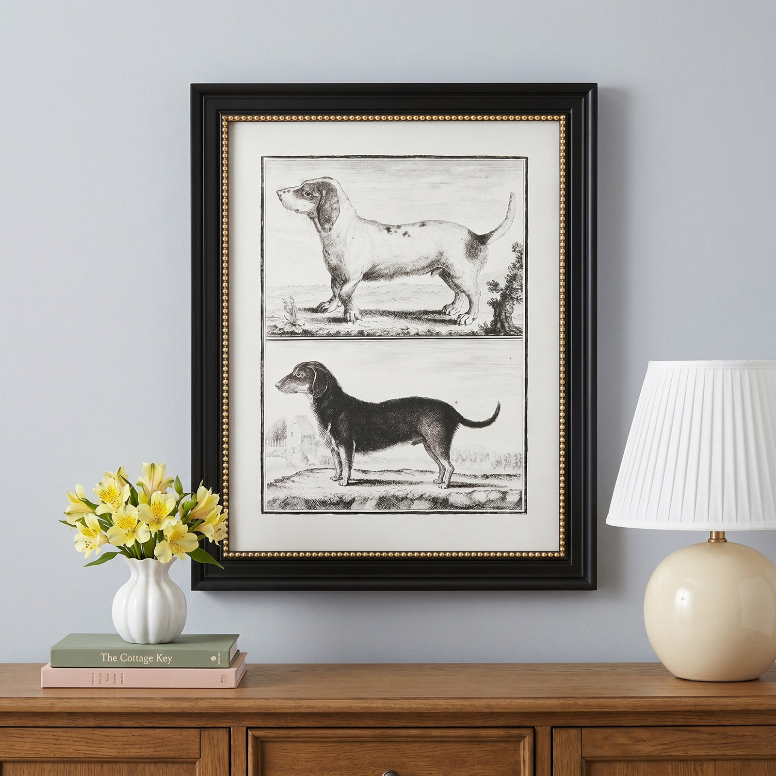 Twyla Reproduction Dog - Picture Frame Print on Wood