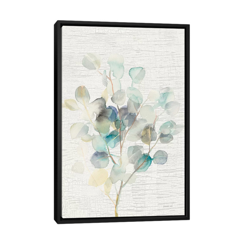 Eucalyptus III vintage par Danhui nai, reproduction d’art, Pas de tapis, H 48 po x l 32 po x P 1,5 po, Toile avec cadre noir