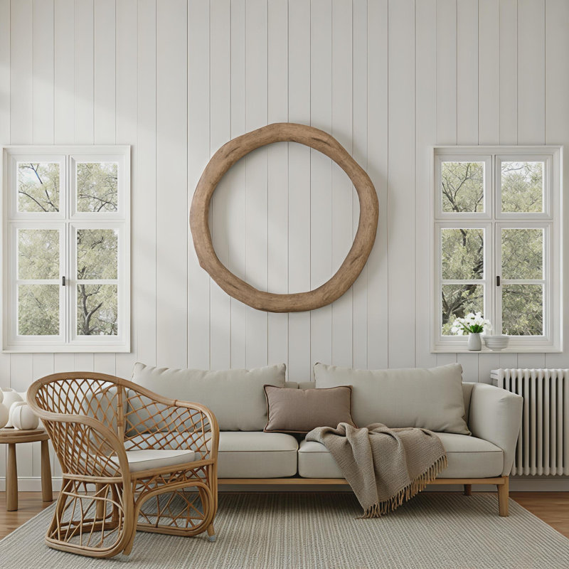 Cercle sur le mur, gris