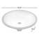 Ruvati inch Undermount Bathroom Vanity Sink White Oval Porcelain Ceramic with Overflow