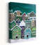 Cozy Winter Village Abstract Contemporary Christmas Tree City Wall Art Print-1162930982