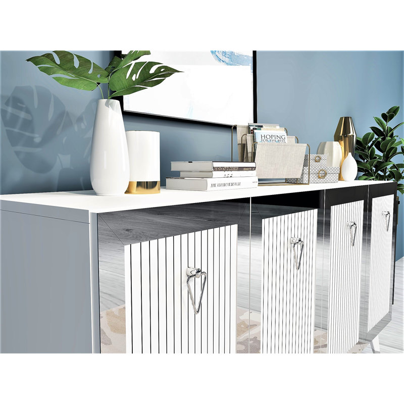 Olivia 150cm Console Table, Silver