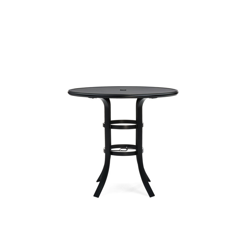 Aluminum Dining Table, 38.5" H x 42" W x 42" D