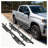Carbon Steel Running Boards Compatible with 2007-2018 Chevy Silverado Crew Cab, Black Side Steps