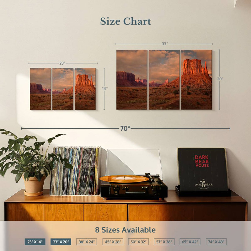 Alvord Monument Valley Butte, 20" H x 33" W