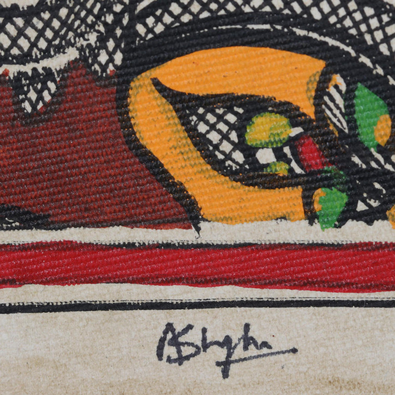Bungalow Ganesha fait à la main par le seigneur Ganesha dans la peinture de Madhubani de Lalitasana