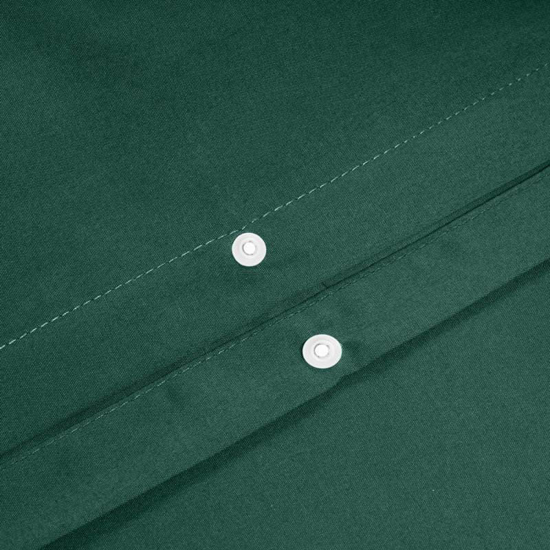 Rienk Super Soft 250 TC Microfibre Reversible Plain Duvet Cover Set With Pillow Cases, Emerald