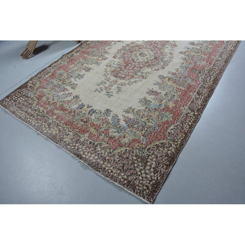 Tapis brun de luxe, tapis turc, tapis de sol, grands tapis 5,9 x 9,3 pi, tapis marocain, tapis rétro