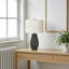 Lampe de table H 24 po Landen, résine noire et abat-jour ivoire / crème-531160979