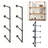 Industrial Wall Mount Iron Pipe Shelf, DIY Open Bookshelf, Retro Storage Shelves Pipe Shelving Hung Bracket  (2 Pcs 4Tier Hardware Only)