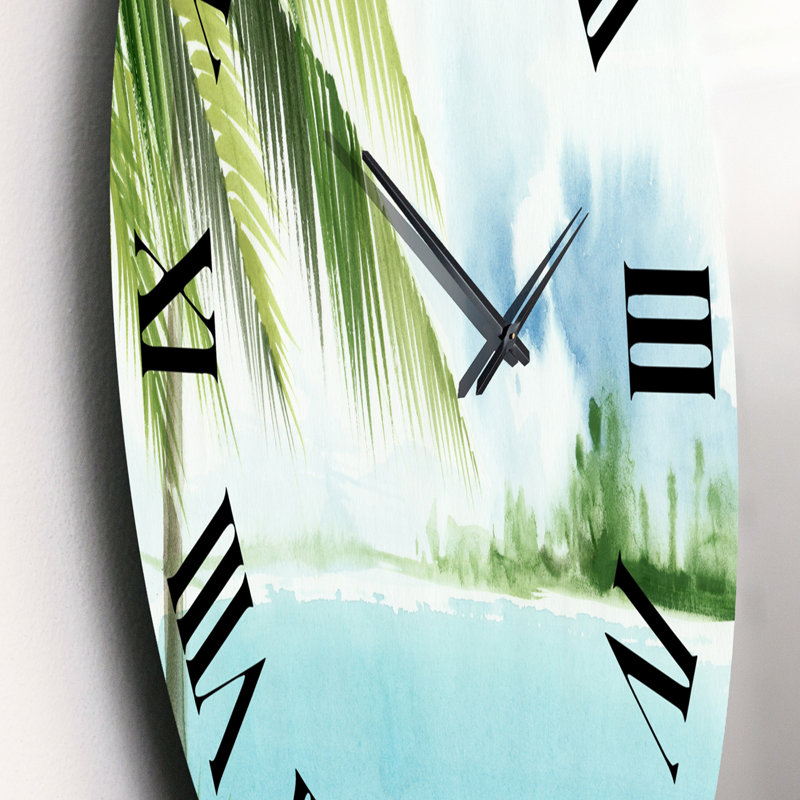 Palm Beach Resort At Dawn I - Horloge murale nautique et côtière, Moyen