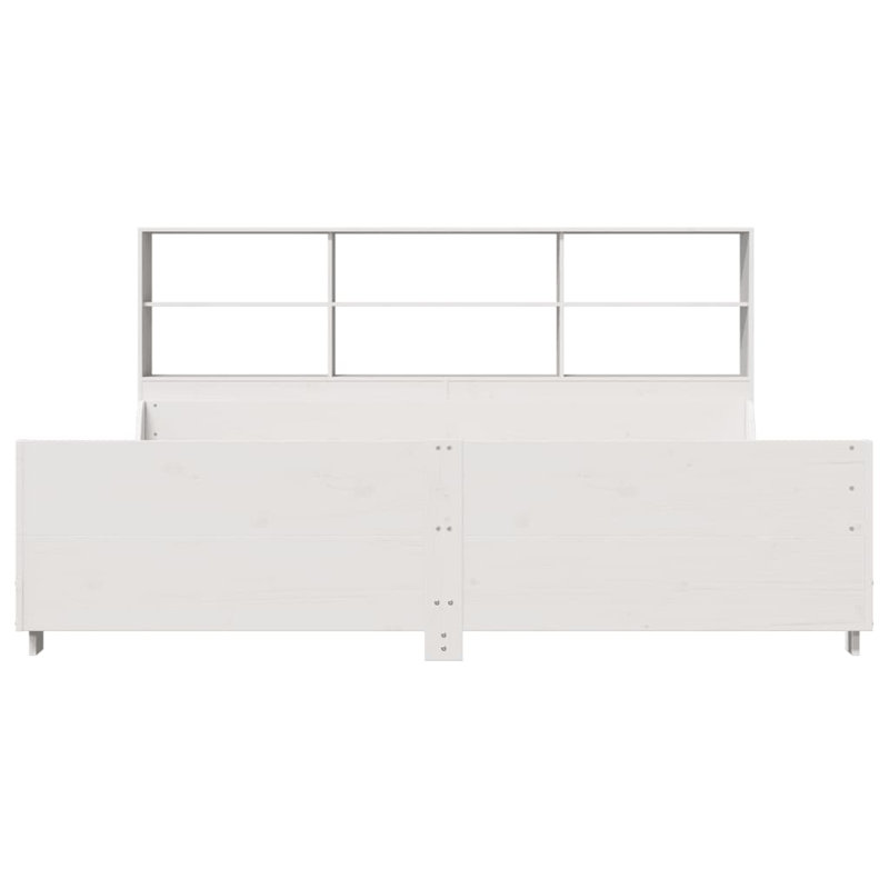 Boilleau Solid Wood Bed, White, 180 x 200 cm