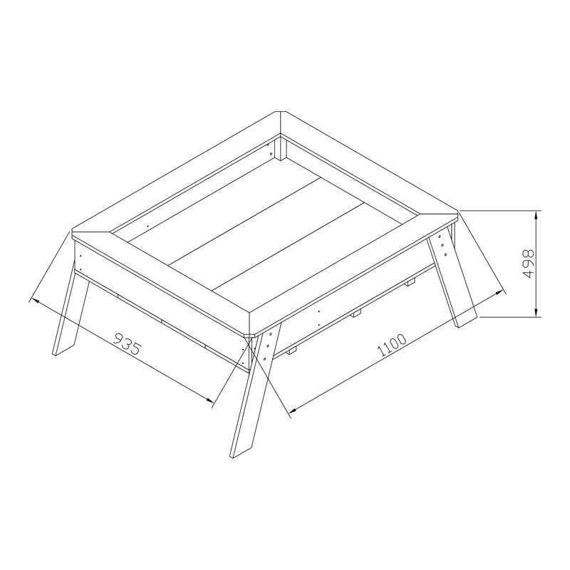Potting Bench, Brown/White
