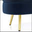 Banc de rangement ovale avec pieds en métal-1279409476