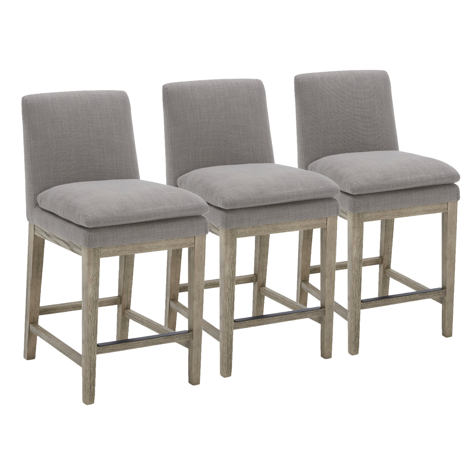Bethea 26" Bar Stool, Effie Flint Performance Linen