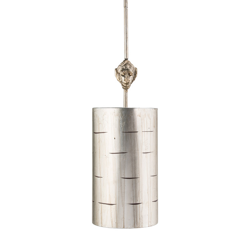 Celeste 1 - Light Cylinder Pendant, Aged Silver