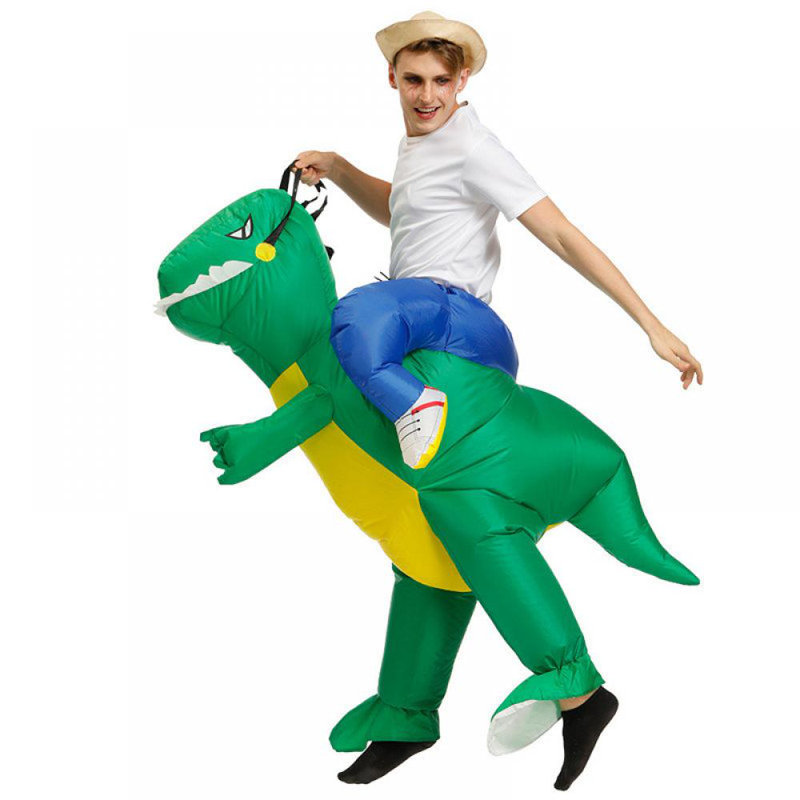 Support gonflable pour dinosaure tridimensionnel, Vert, H 74,8 po x l 11,8 po x P 7,8 po