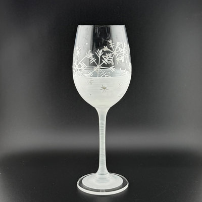 Winter Wonderland Snowflake Wine Glass S/2