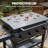 FEASTO 36" 4-Burner Heavy-duty Propane Gas Griddle with Side Burner and Hood - 63,000 BTU Professional Outdoor Flat Top Grill with 720 Sq. In. Cooking Area