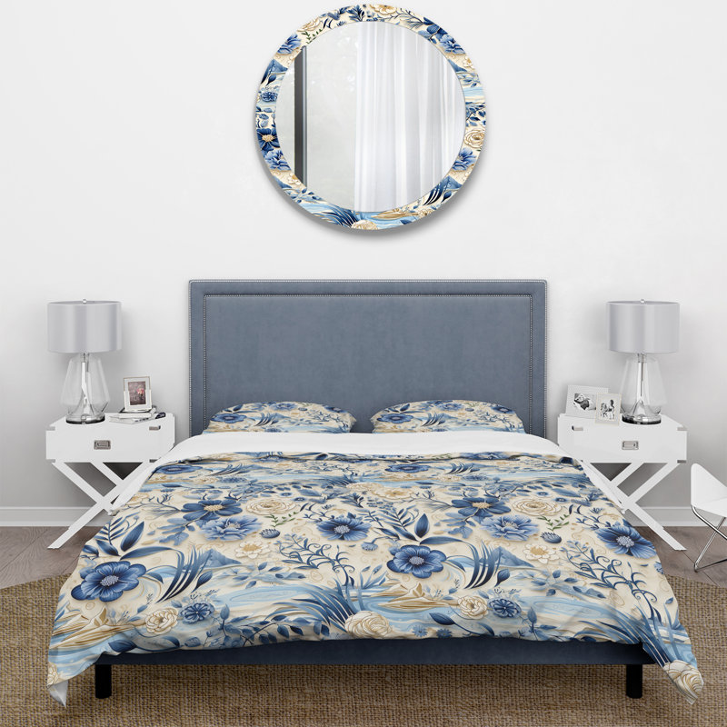 Ensemble de housse de couette Coastal Neutrals Boho Collage II, Housse de couette pour très grand lit et 2 très