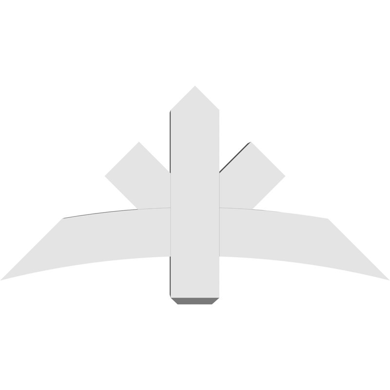 Support de pignon Alberta Alberta, H 24 po x l 48 po (pas: 12/12), P 6 po x F 6 po, PVC