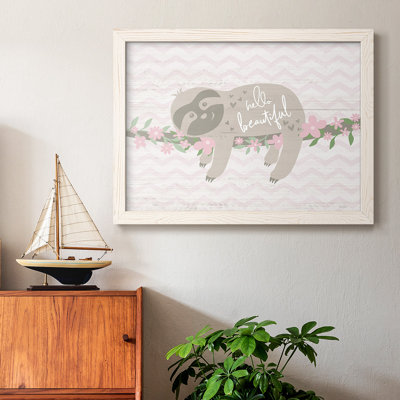 Floral Sloth, reproduction d'art sur toile