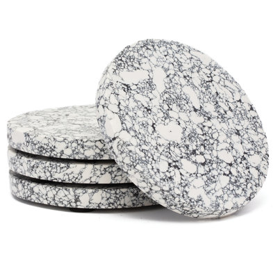 Resin Round 4 Piece Coaster Set