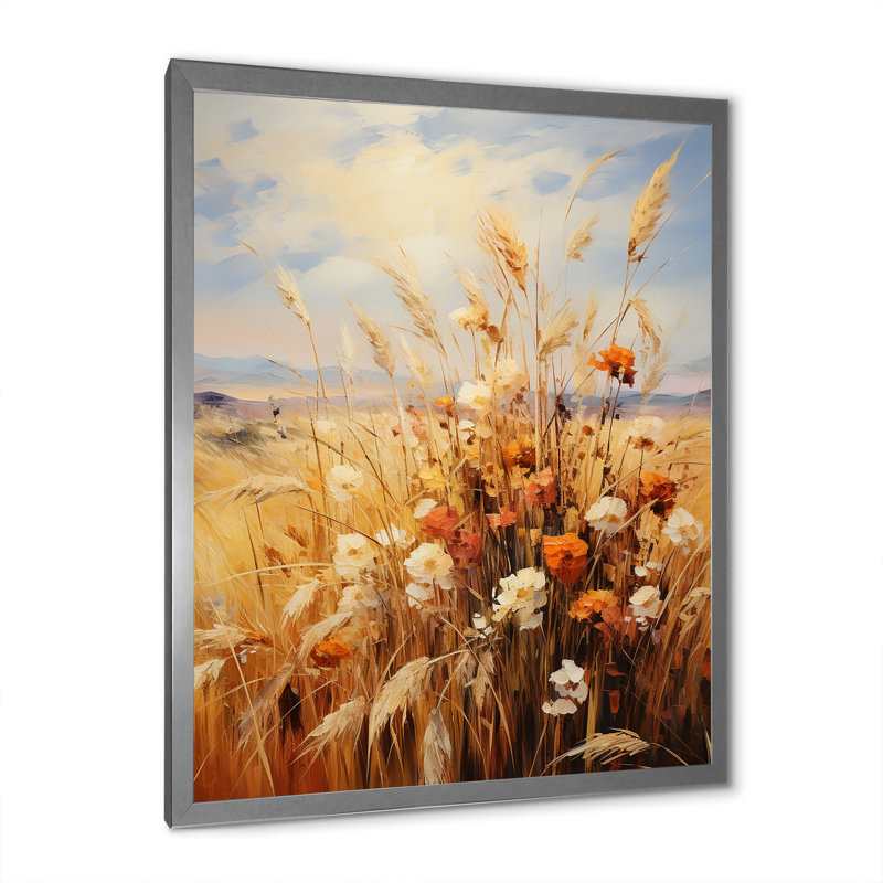 Harmonie naturelle et floraison, Cadre photo argenté, H 40 po x l 30 po x P 1,5 po