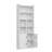 Rilion 74.6" H X 23.54" W Modern Wood 7-tier Storage Bookshelf With 4 Doors, Bookcase With Cube Storage Shelf 