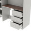 Lit mezzanine double gris avec bureau, rangement et garde-robe