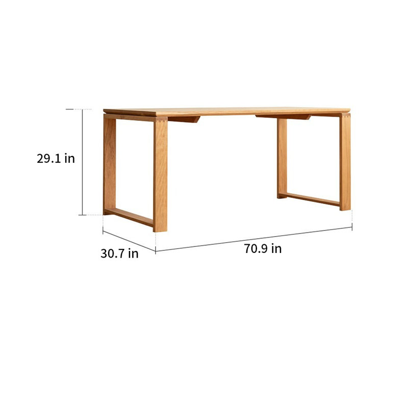 Table de salle à manger Sigita, Cerisier, H 29,1 po x L 70,9 po x l 30,7 po