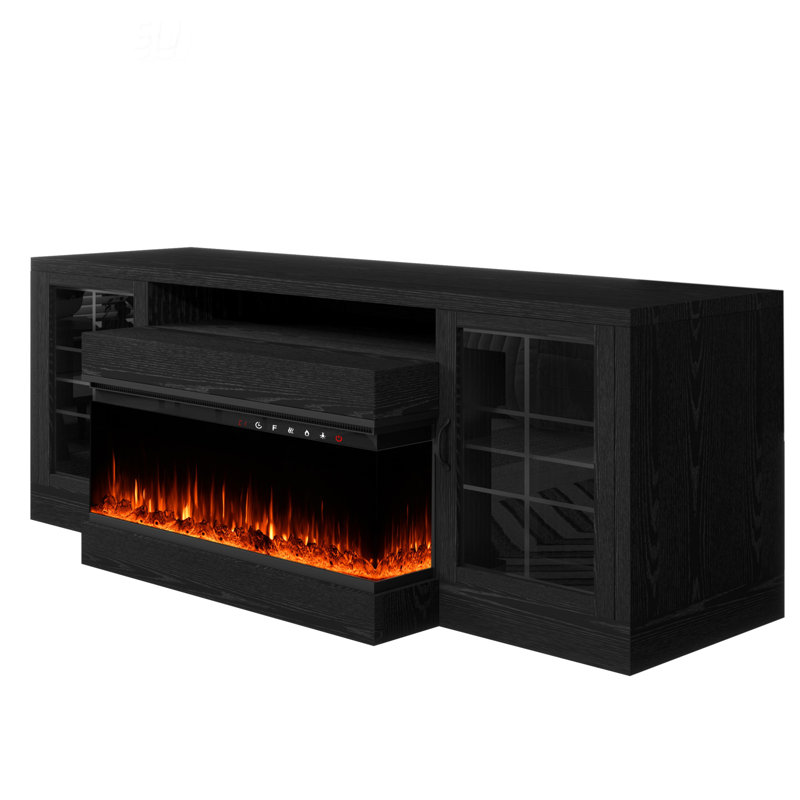 Charavector 60 Inch TV Stand For Tvs Up To 75" (Only TV Stand), Black