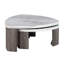 Table gigogne de style contemporain avec roulettes cachées pour un pivot facile