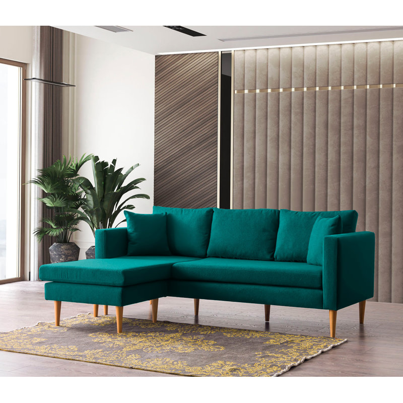 Canapé modulaire Montaldi, Velours vert foncé