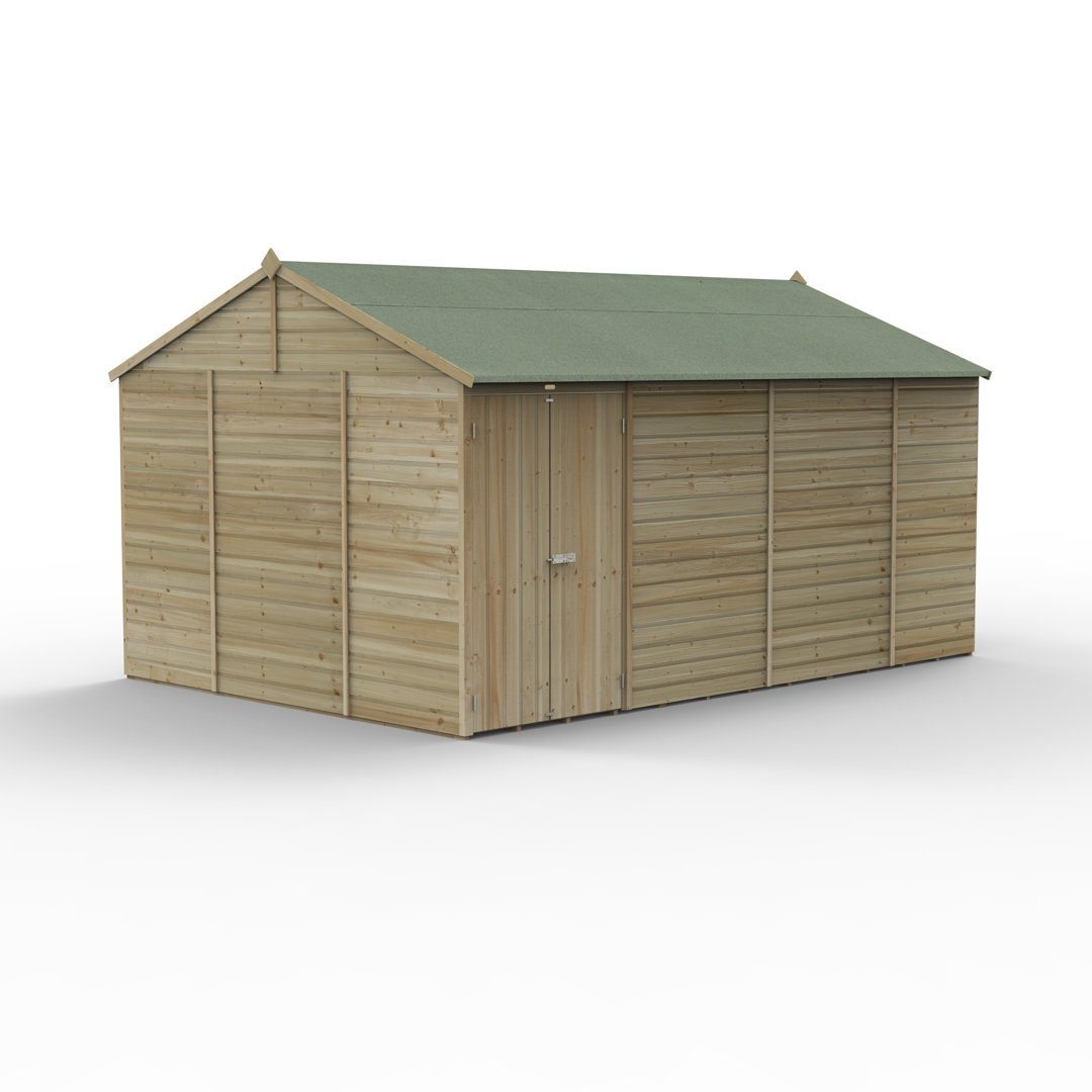 Beckwood 8 ft. W x 14 ft. 8 in. D Solid Wood Apex Garden Shed