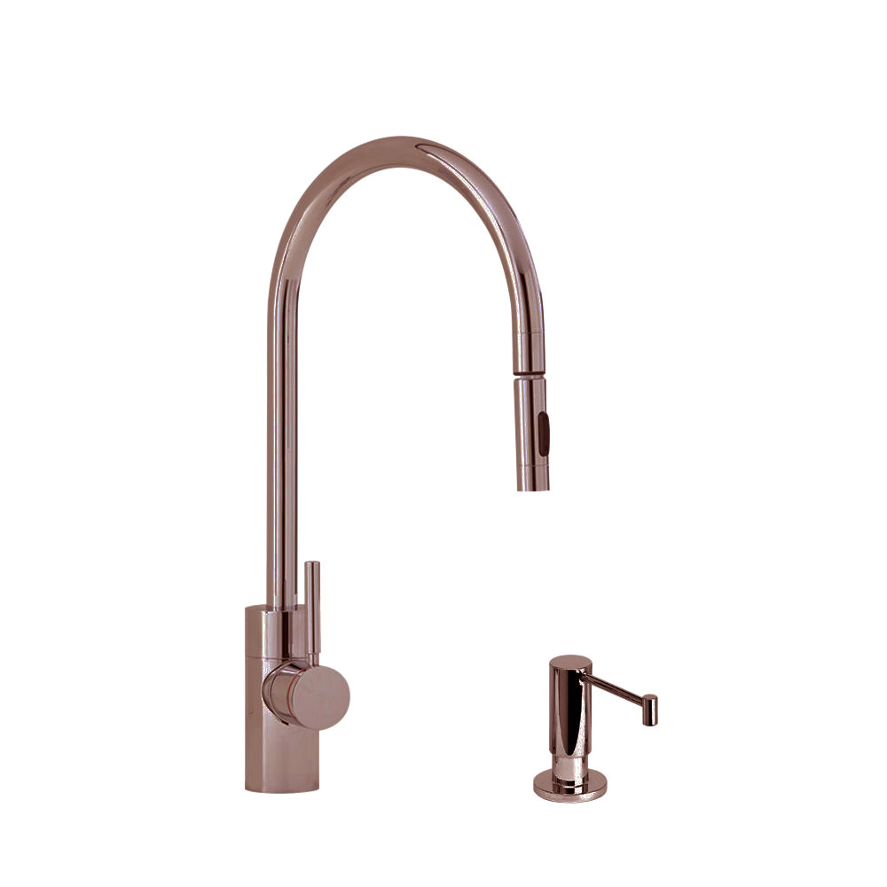 Waterstone Pull Down Single Handle Kitchen Faucet with Side Spray and Soap  Dispenser