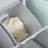Tilt-Out Laundry Sorter Cabinet, Bathroom Storage Organizer with Two-Compartment Tilt-Out Hamper, Gray
