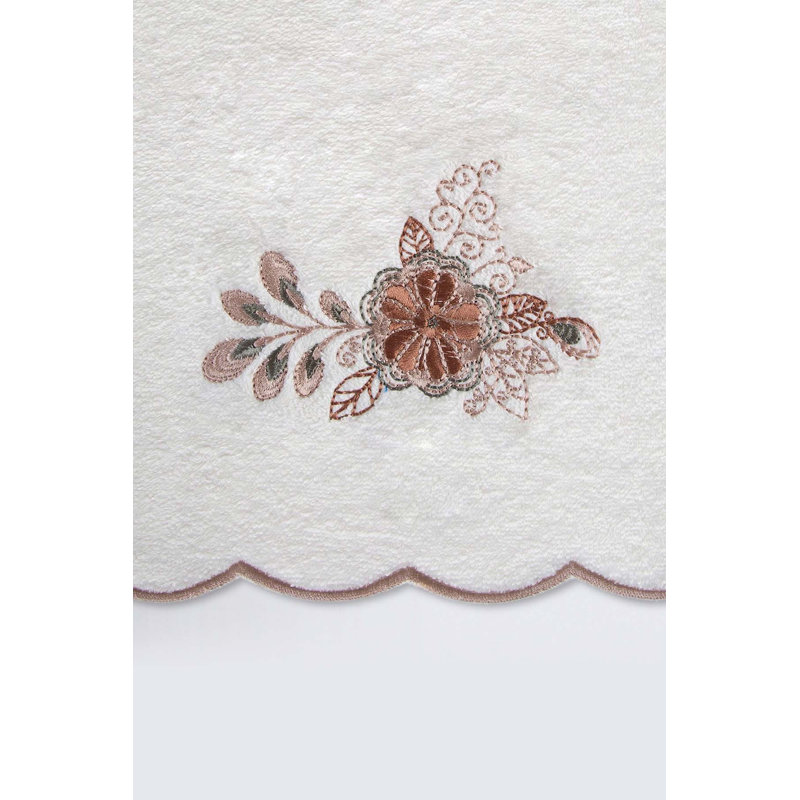 Ensemble de serviettes de bain 100% coton 3 pièces Nobles, Écru
